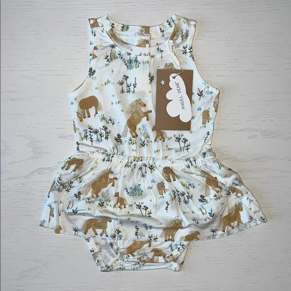 Angel Dear Bodysuit Skirt Pretty Ponies 3-6 12-18 months
